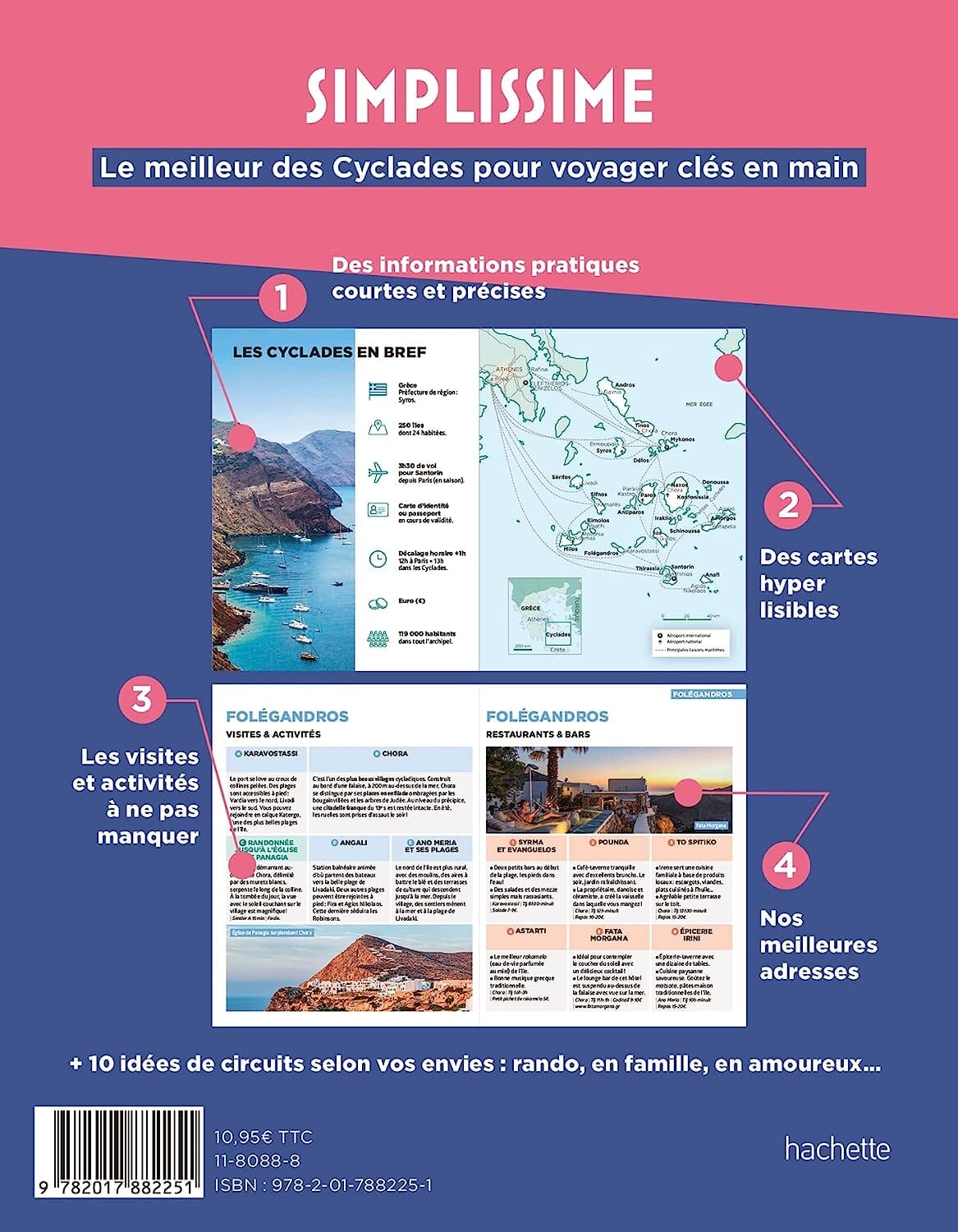 Le guide Simplissime - Cyclades - Édition 2023 | Hachette guide de voyage Hachette 