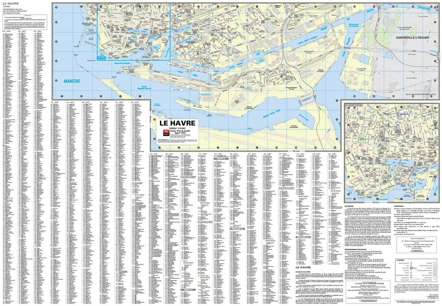 Le Havre, Seine-Maritime - Plan de ville | Blay Foldex plan de ville Blay Foldex