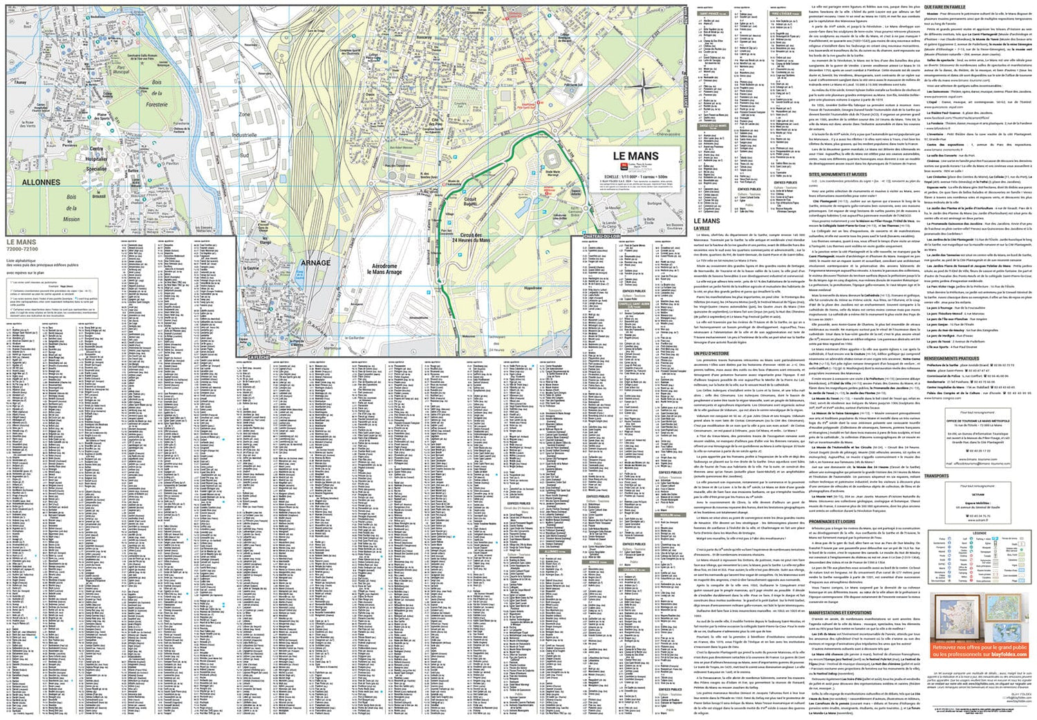 Le Mans, Sarthe - Plan de ville | Blay Foldex plan de ville Blay Foldex
