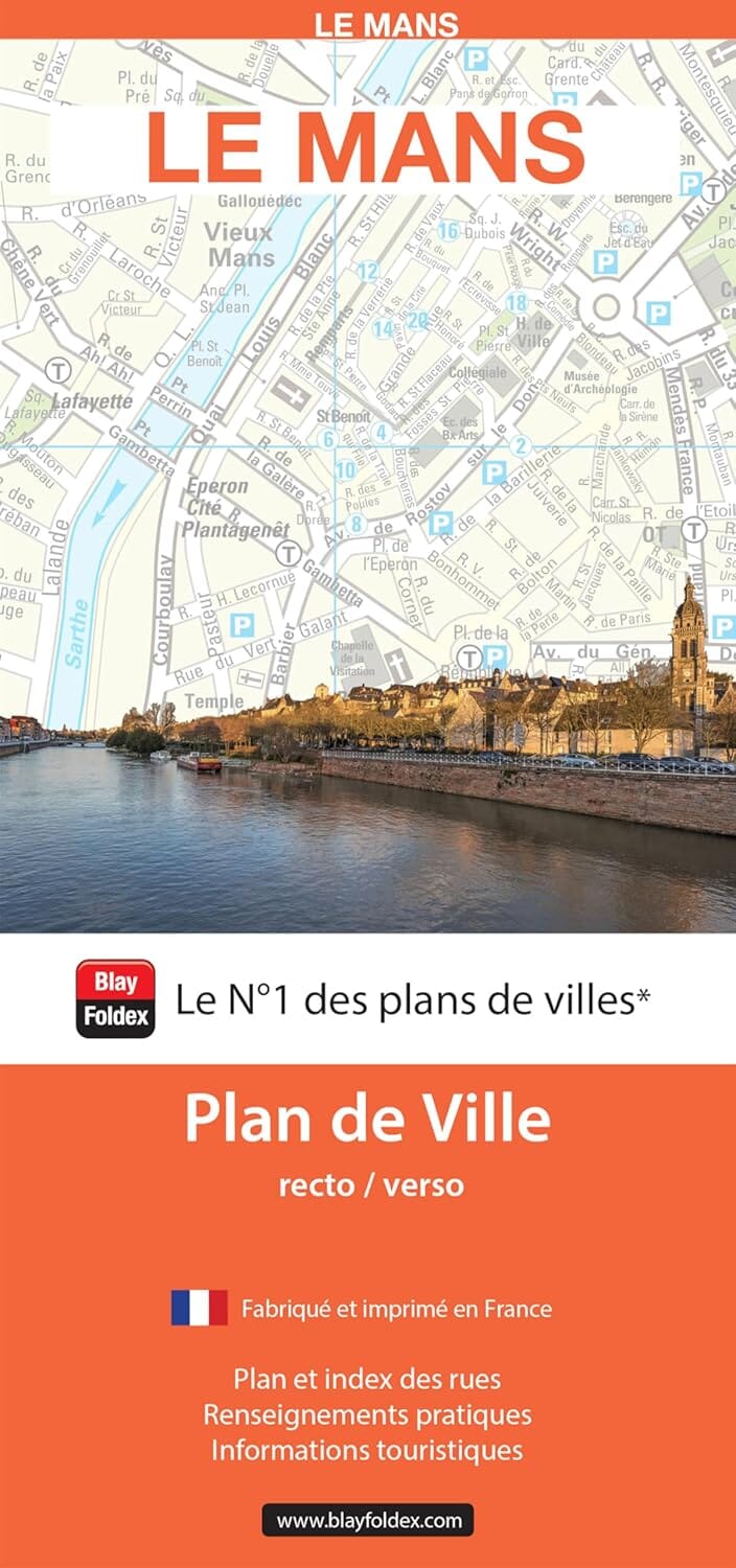 Le Mans, Sarthe - Plan de ville | Blay Foldex plan de ville Blay Foldex 