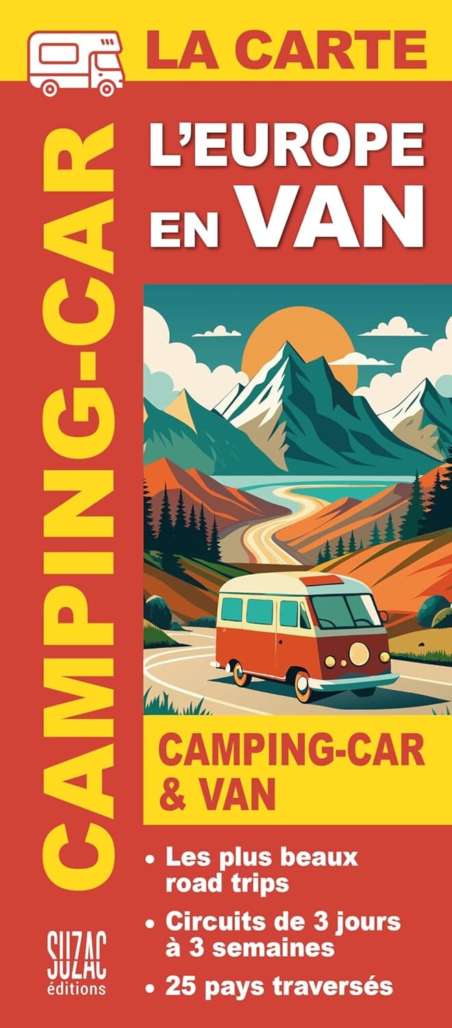 L'Europe en van & camping-car, la carte : Les plus beaux road trips carte routière Sodis