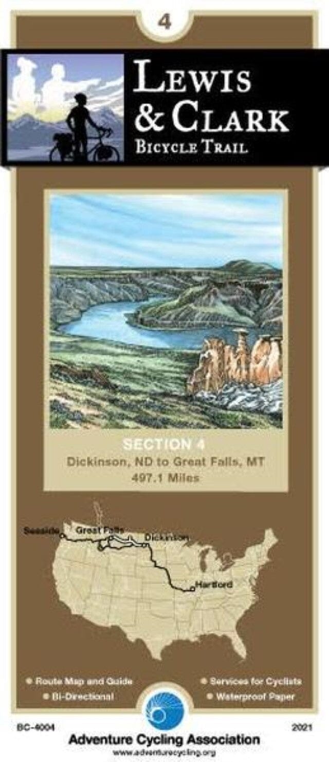 Lewis & Clark - Bicycle Trail #4 | Adventure Cycling Association carte cycliste Adventure Cycling Association Default Title