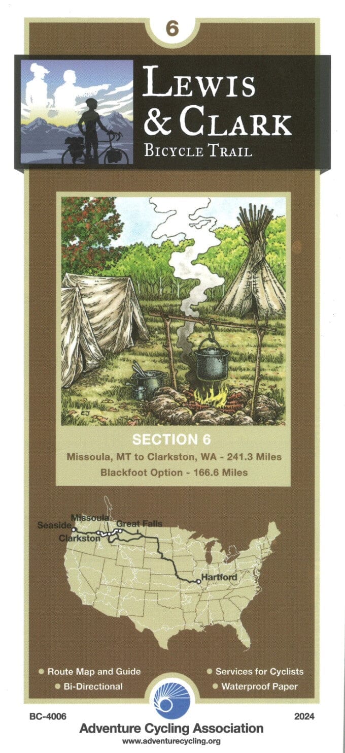 Lewis & Clark - Bicycle Trail #6 | Adventure Cycling Association carte cycliste Adventure Cycling Association Default Title