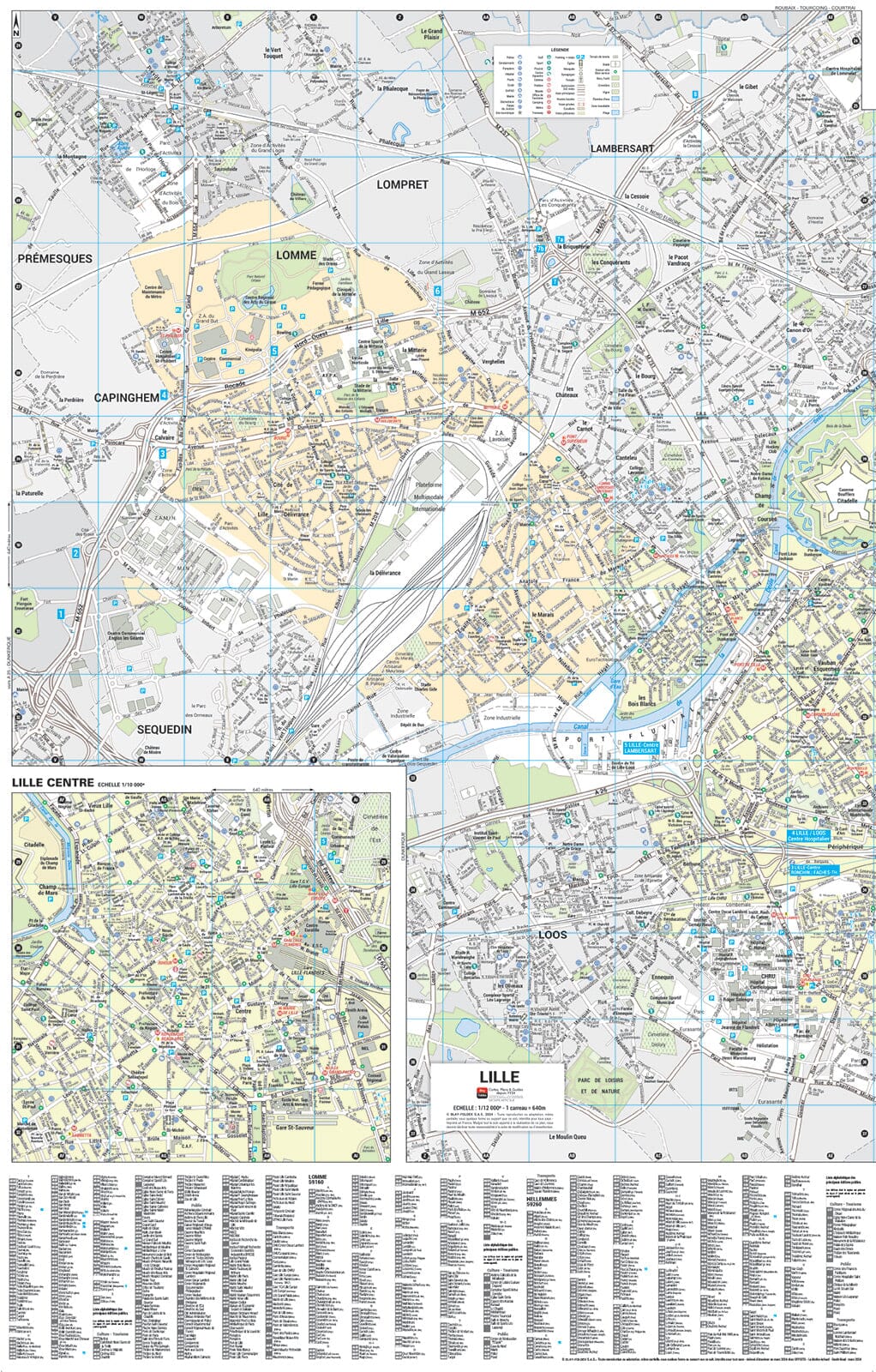 Lille, Nord - Plan de ville "pocket" | Blay Foldex plan de ville Blay Foldex