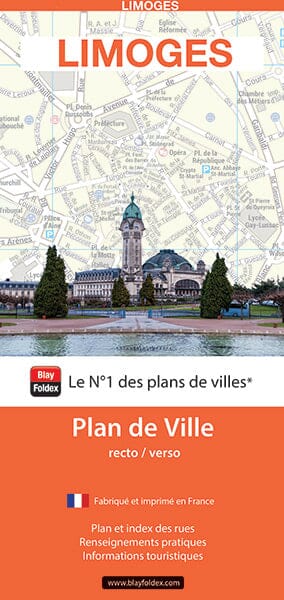 Limoges, Haute-Vienne - Plan de ville | Blay Foldex plan de ville Blay Foldex