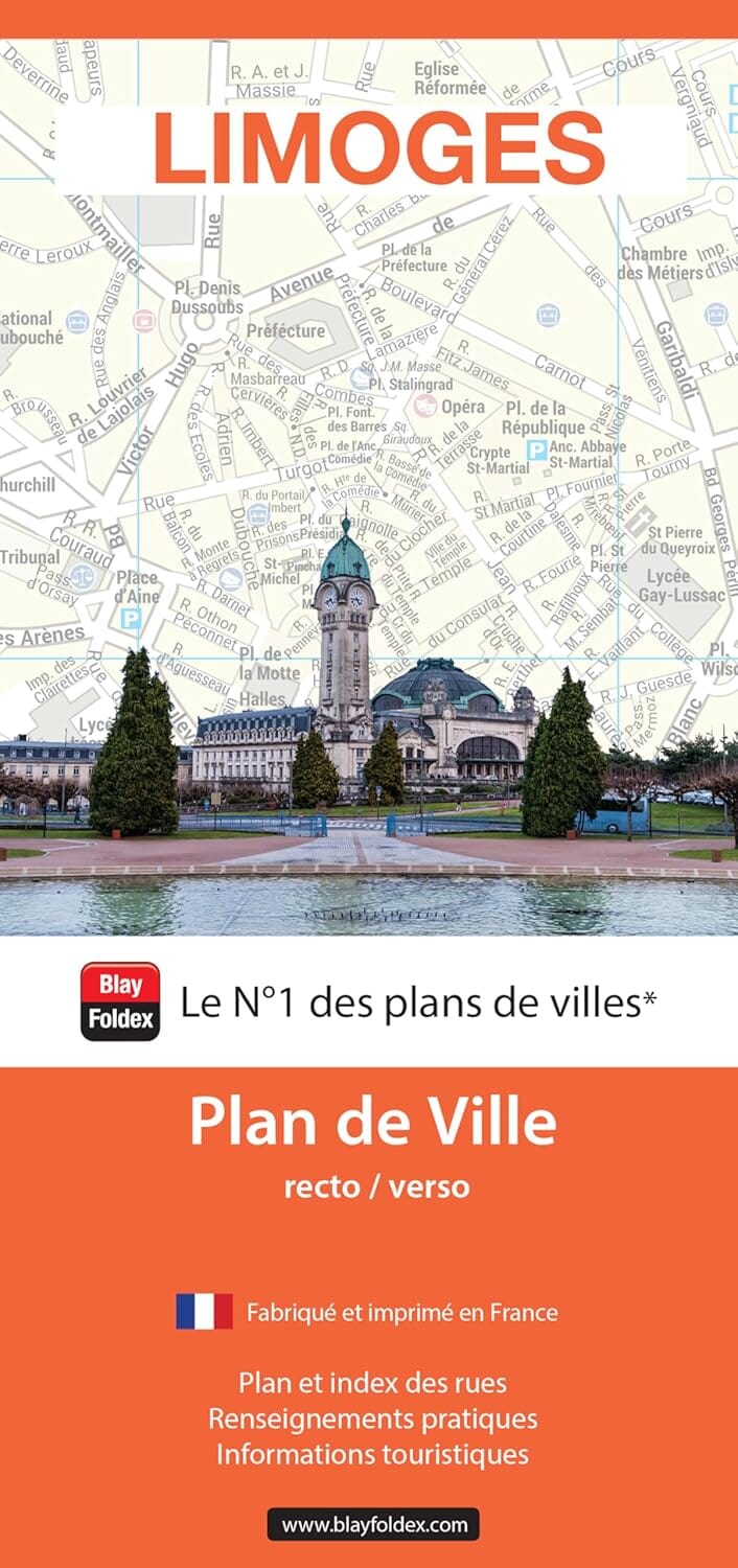 Limoges, Haute-Vienne - Plan de ville | Blay Foldex plan de ville Blay Foldex 