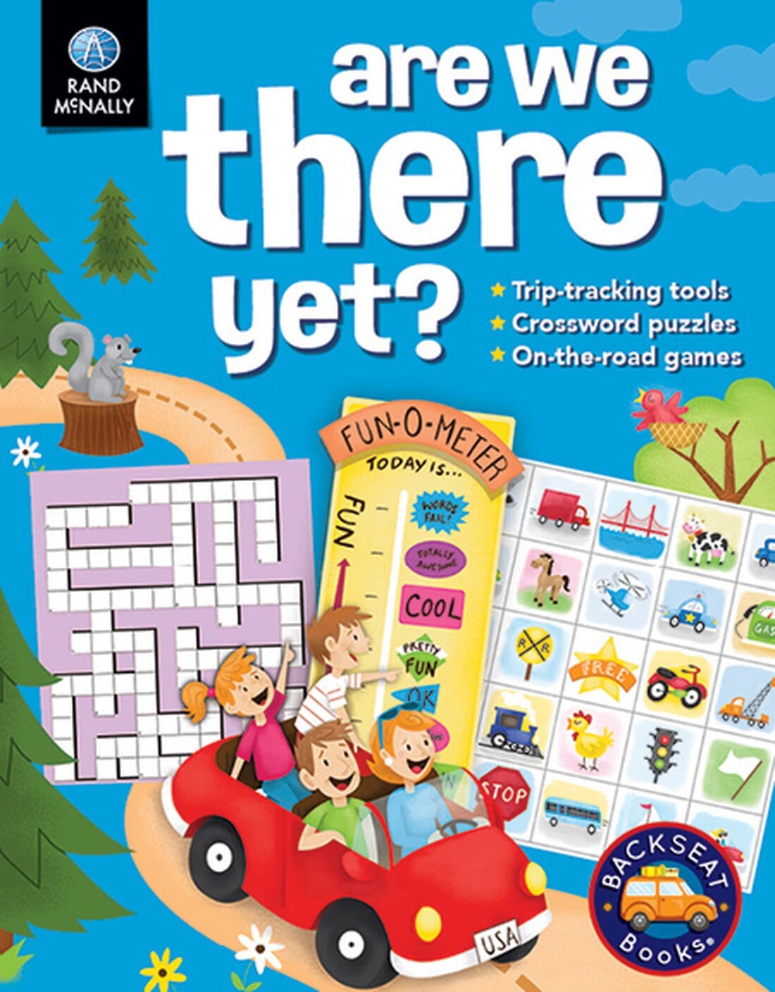 Livre de voyage pour enfants "Are We There Yet ? Livre de voyage | Rand McNally carte murale roulée (en tube) Rand McNally