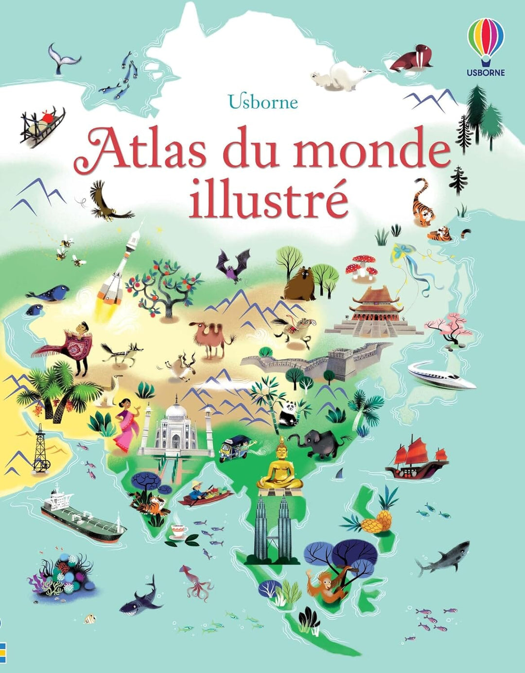Livre et Puzzle 300 pièces - Atlas du monde | Usborne puzzle Interforum 