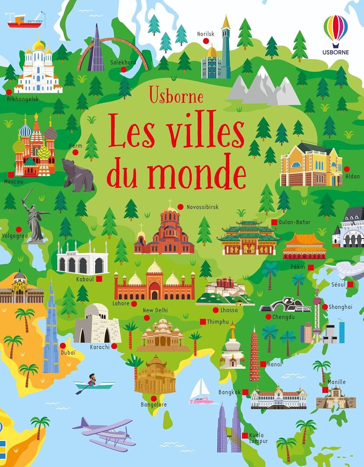 Livre et Puzzle 300 pièces - Les villes du monde | Usborne puzzle Interforum 
