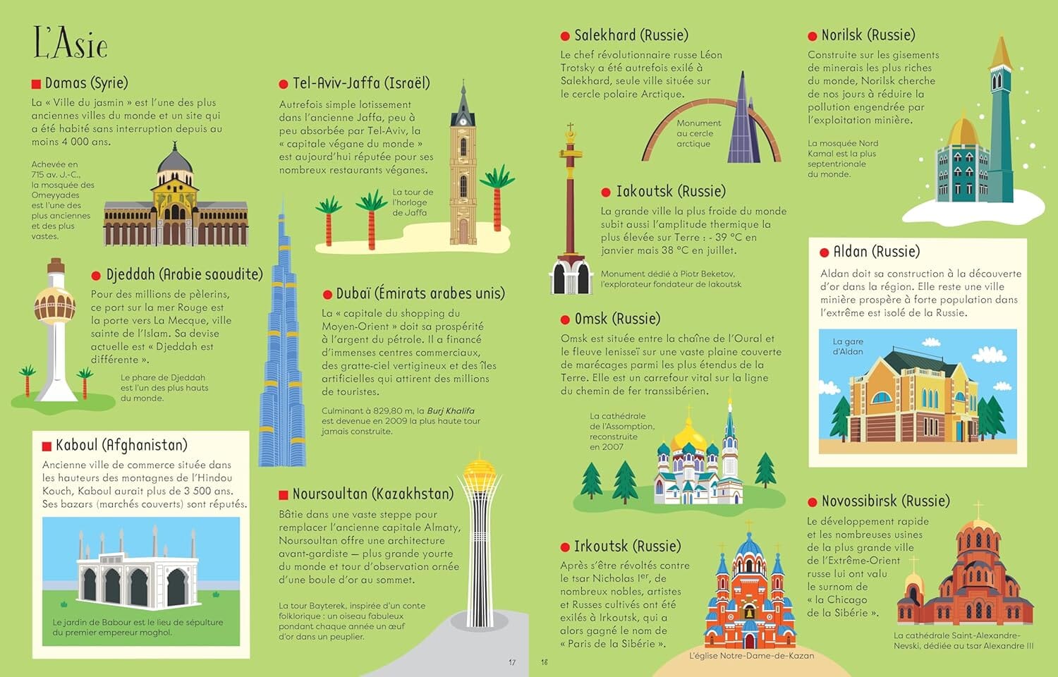 Livre et Puzzle 300 pièces - Les villes du monde | Usborne puzzle Interforum 