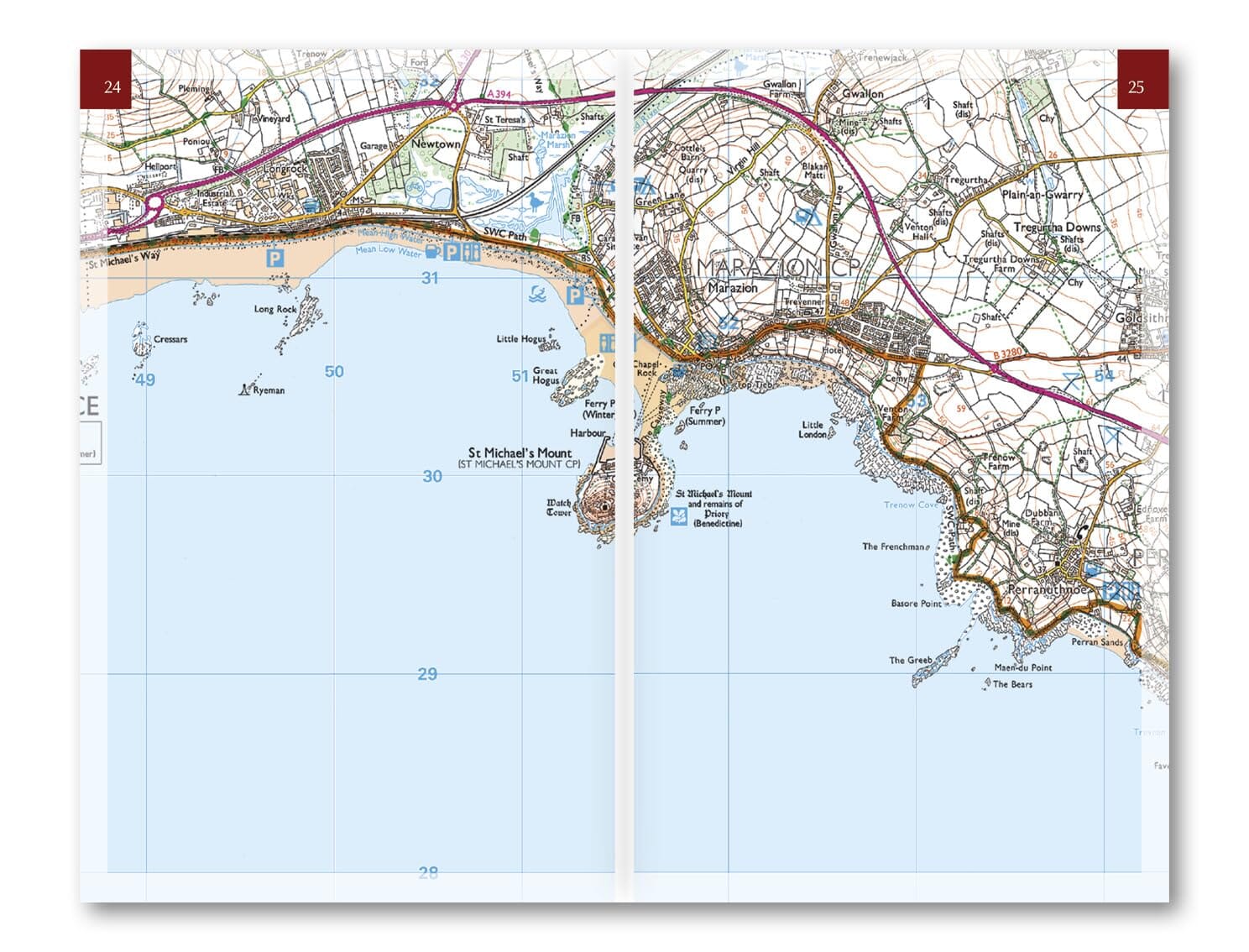 Livret de cartes (en anglais) - South West Coast Path - Vol.2 : St Ives to Plymouth | Cicerone guide de randonnée Cicerone 