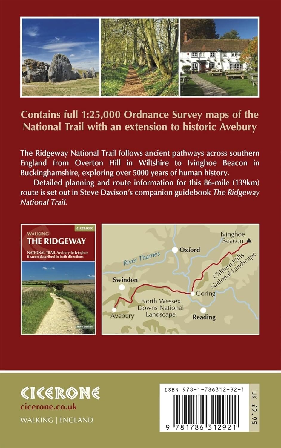 Livret de cartes (en anglais) - The Ridgeway Trail | Cicerone guide de randonnée Cicerone 