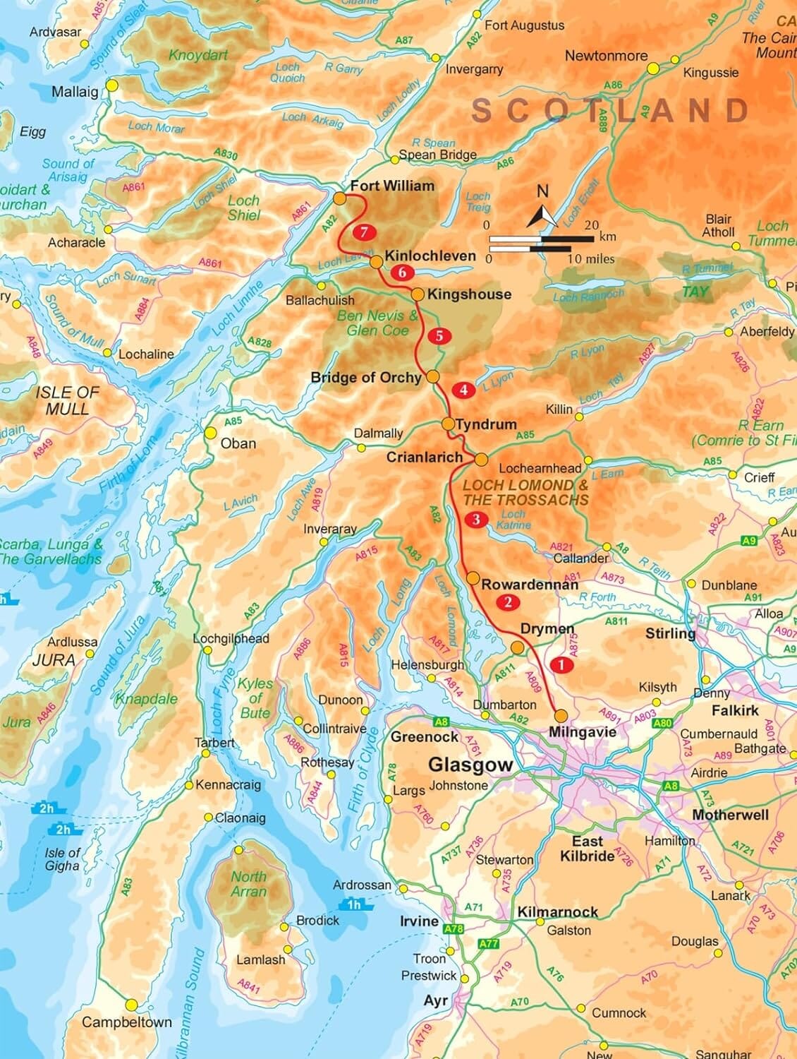Livret de cartes (en anglais) - West Highland Way | Cicerone guide de randonnée Cicerone 