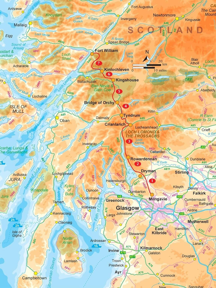 Livret de cartes (en anglais) - West Highland Way | Cicerone guide de randonnée Cicerone 