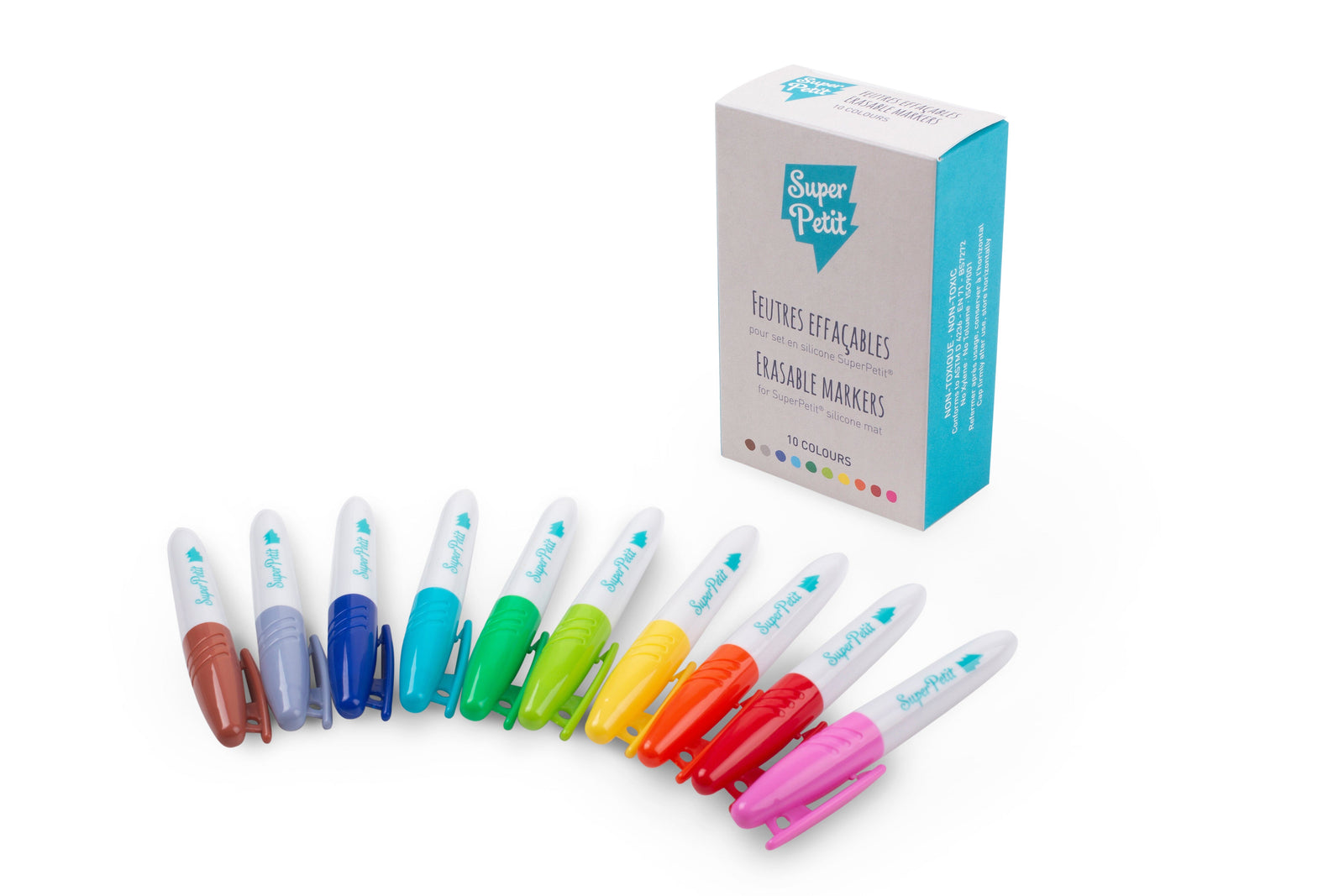 Lot de 10 feutres effaçables pour set en silicone (3 ans et +) | SuperPetit jeu SuperPetit Default Title