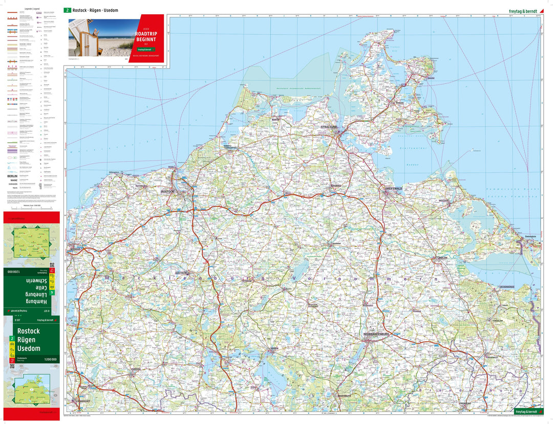 Lot de 18 cartes de l'Allemagne au 1 / 200 000 | Freytag & Berndt atlas Freytag & Berndt 
