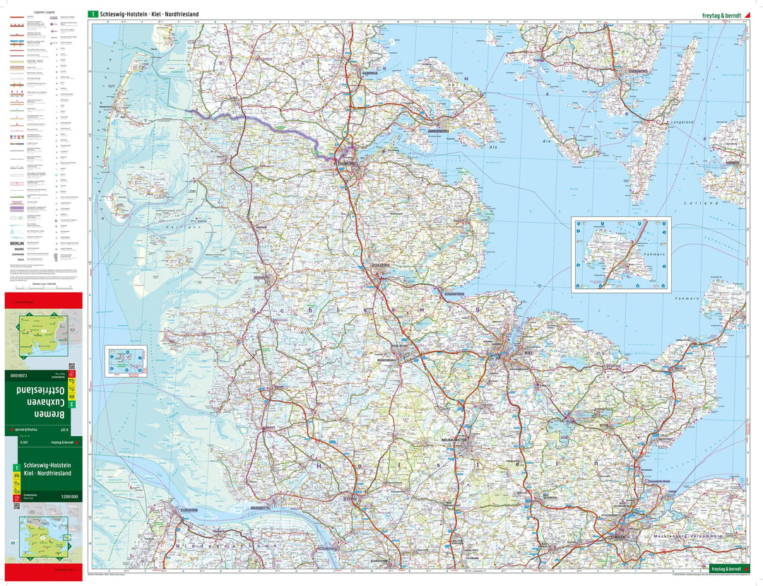 Lot de 18 cartes de l'Allemagne au 1 / 200 000 | Freytag & Berndt atlas Freytag & Berndt 