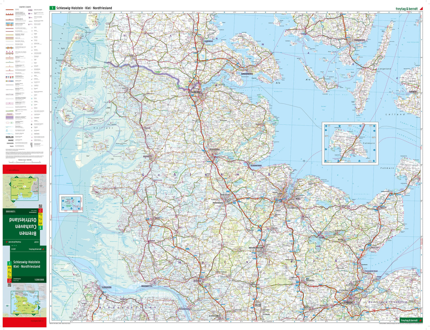 Lot de 18 cartes de l'Allemagne au 1 / 200 000 | Freytag & Berndt carte routière Freytag & Berndt