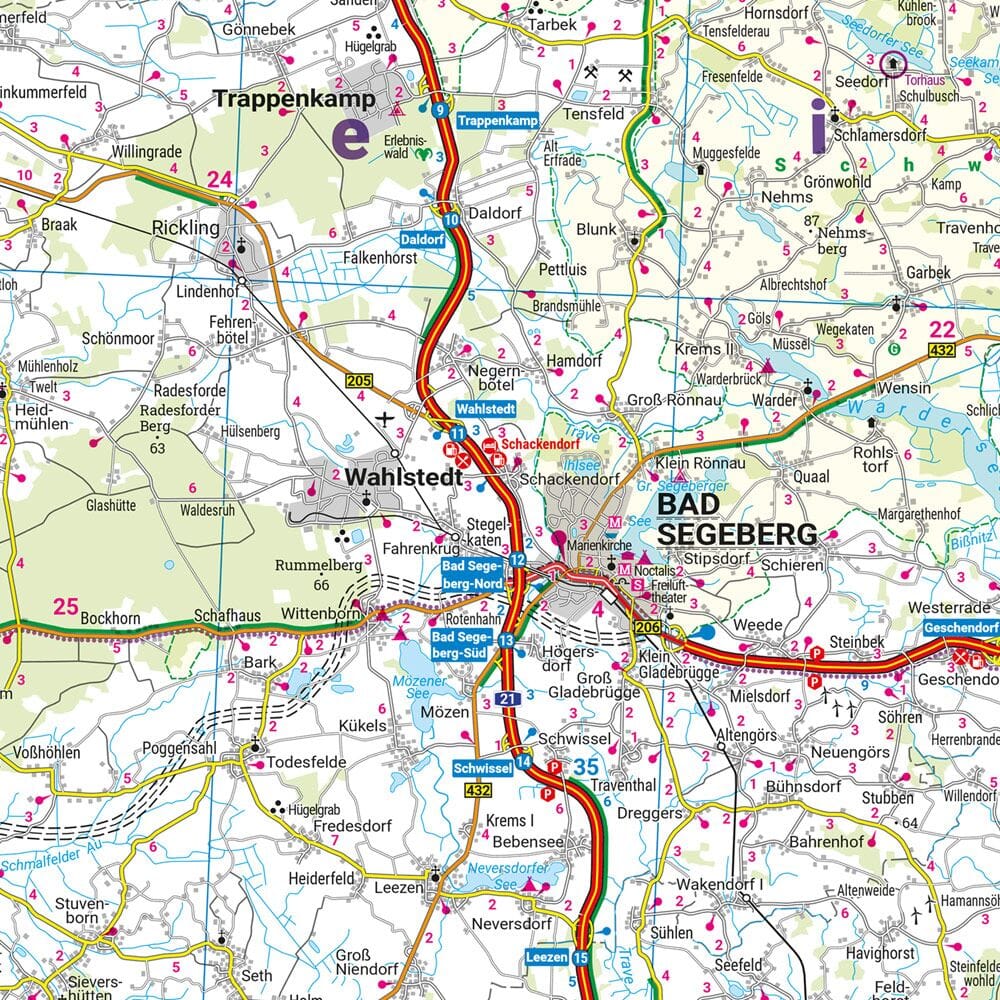 Lot de 18 cartes de l'Allemagne au 1 / 200 000 | Freytag & Berndt carte routière Freytag & Berndt