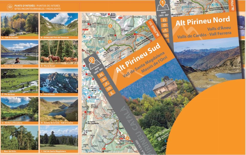 Lot de 2 cartes de randonnée - Alt Pirineu (Pyrénées catalanes) | Alpina carte de randonnée Editorial Alpina