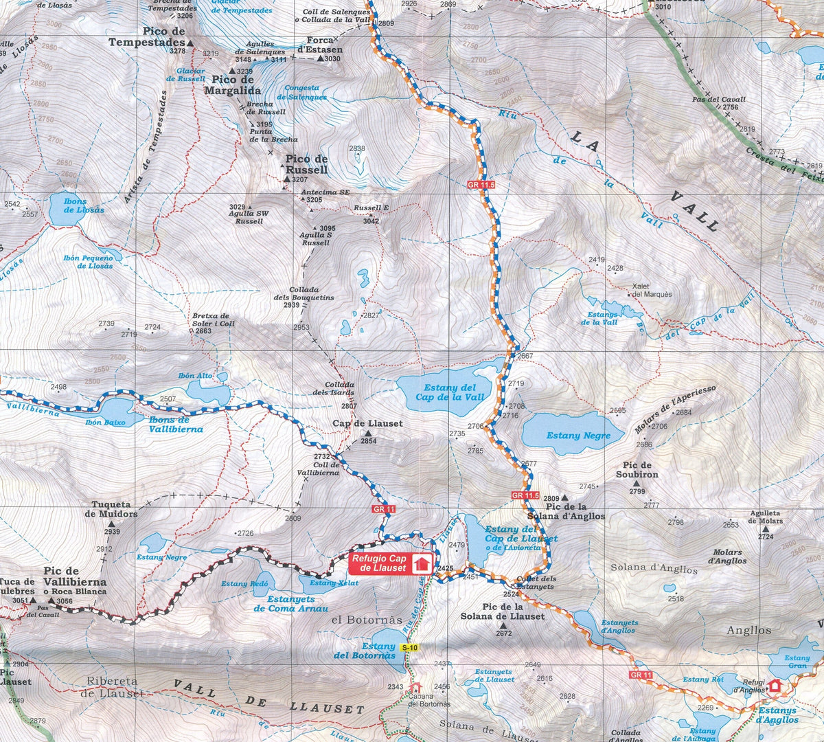 Aneto Map Set of 2 hiking maps - Entre Refugios: Trekking Aneto, Posets, Molière ...