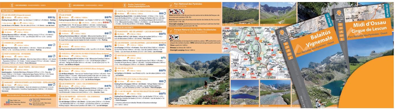 Lot de 2 cartes de randonnée - Midi d'Ossau, Balaitus (Parc national des Pyrénées Ouest) | Alpina carte de randonnée Editorial Alpina