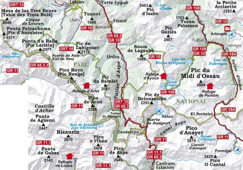 Lot de 2 cartes de randonnée - Midi d'Ossau, Balaitus (Parc national des Pyrénées Ouest) | Alpina carte de randonnée Editorial Alpina