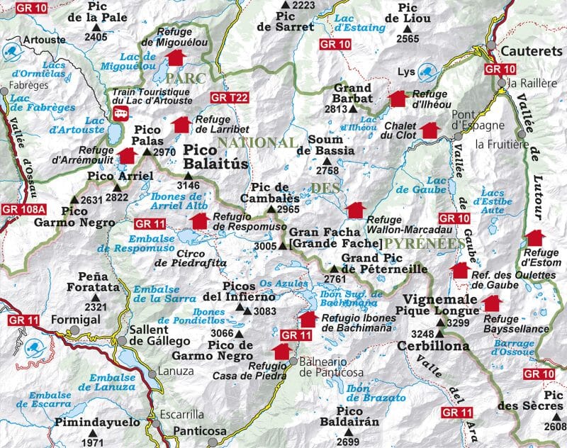 Lot de 2 cartes de randonnée - Midi d'Ossau, Balaitus (Parc national des Pyrénées Ouest) | Alpina carte de randonnée Editorial Alpina