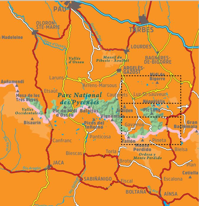 Lot de 2 cartes de randonnée - Néouvielle, Gavarnie - Midi de Bigorre (Parc national des Pyrénées Est) | Alpina carte de randonnée Editorial Alpina