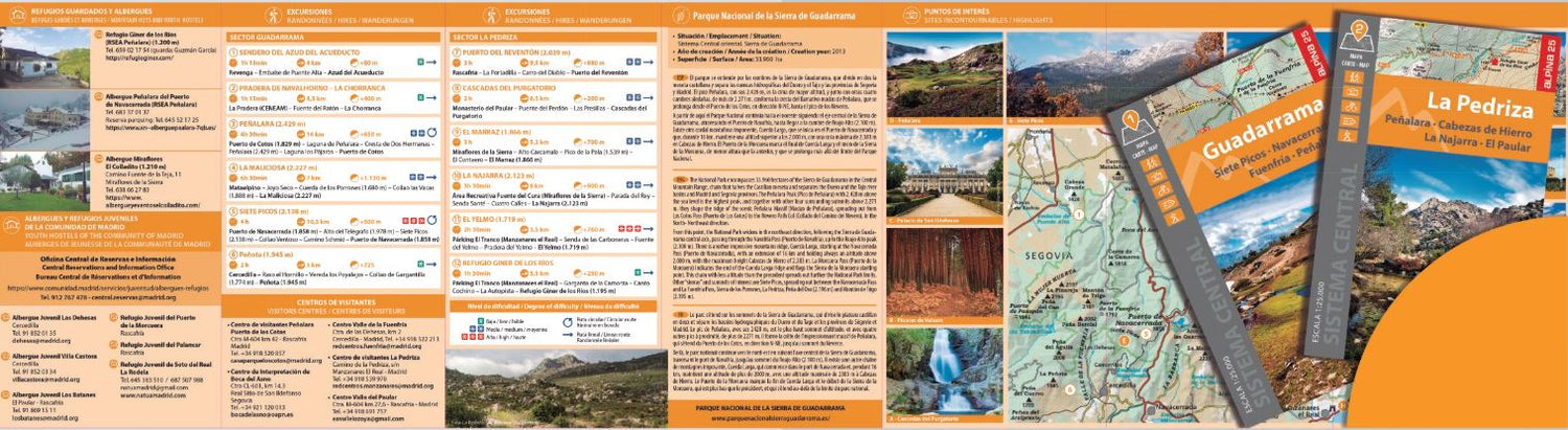 Lot de 2 cartes de randonnée - Parc National de la Guadarrama, La Pedriza (Espagne) | Alpina carte de randonnée Editorial Alpina