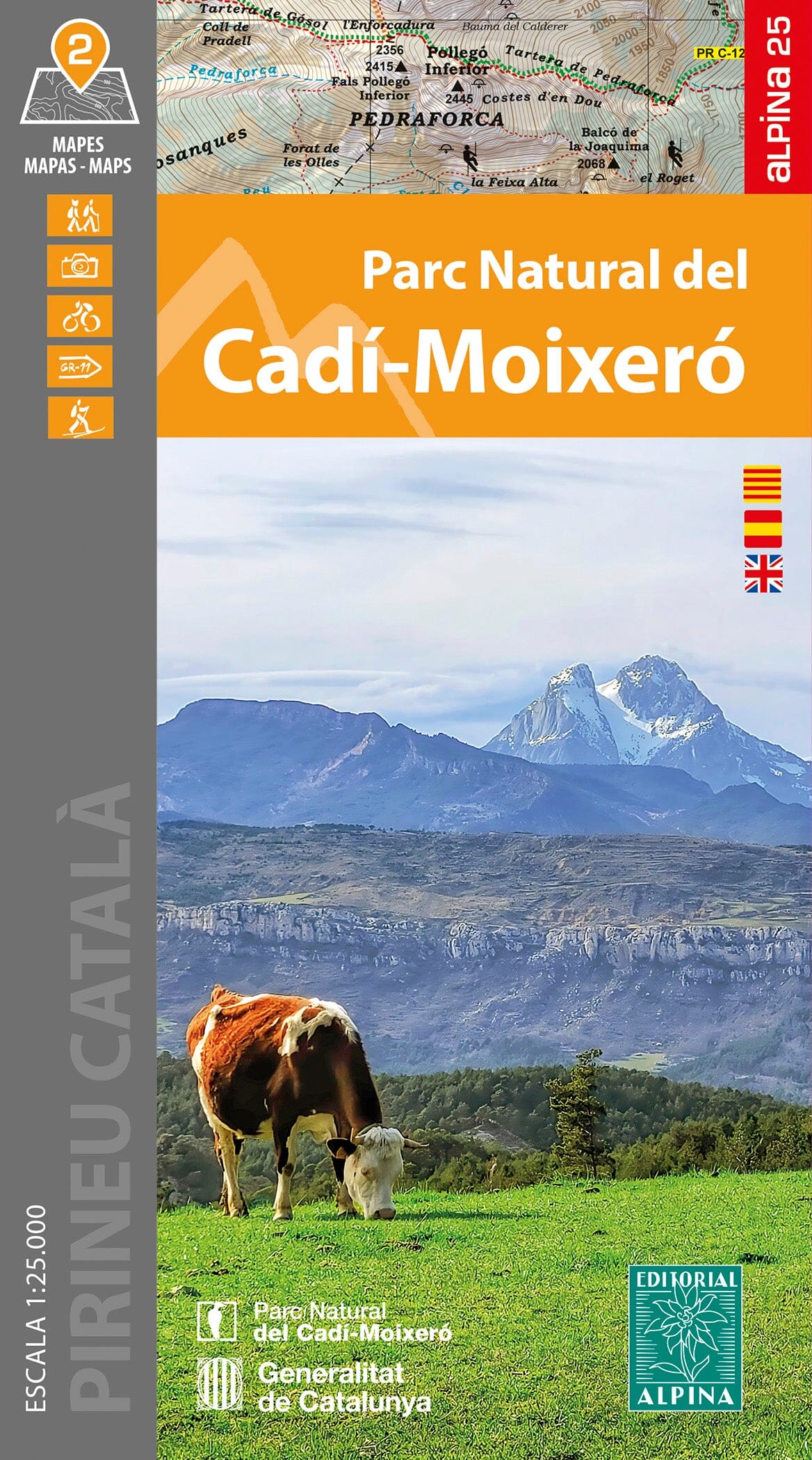 Lot de 2 cartes de randonnée - Parc Naturel de Cadi-Moixero (Pyrénées catalanes) | Alpina carte de randonnée Editorial Alpina