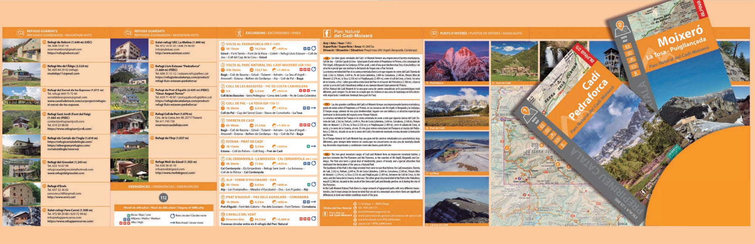 Lot de 2 cartes de randonnée - Parc Naturel de Cadi-Moixero (Pyrénées catalanes) | Alpina carte de randonnée Editorial Alpina