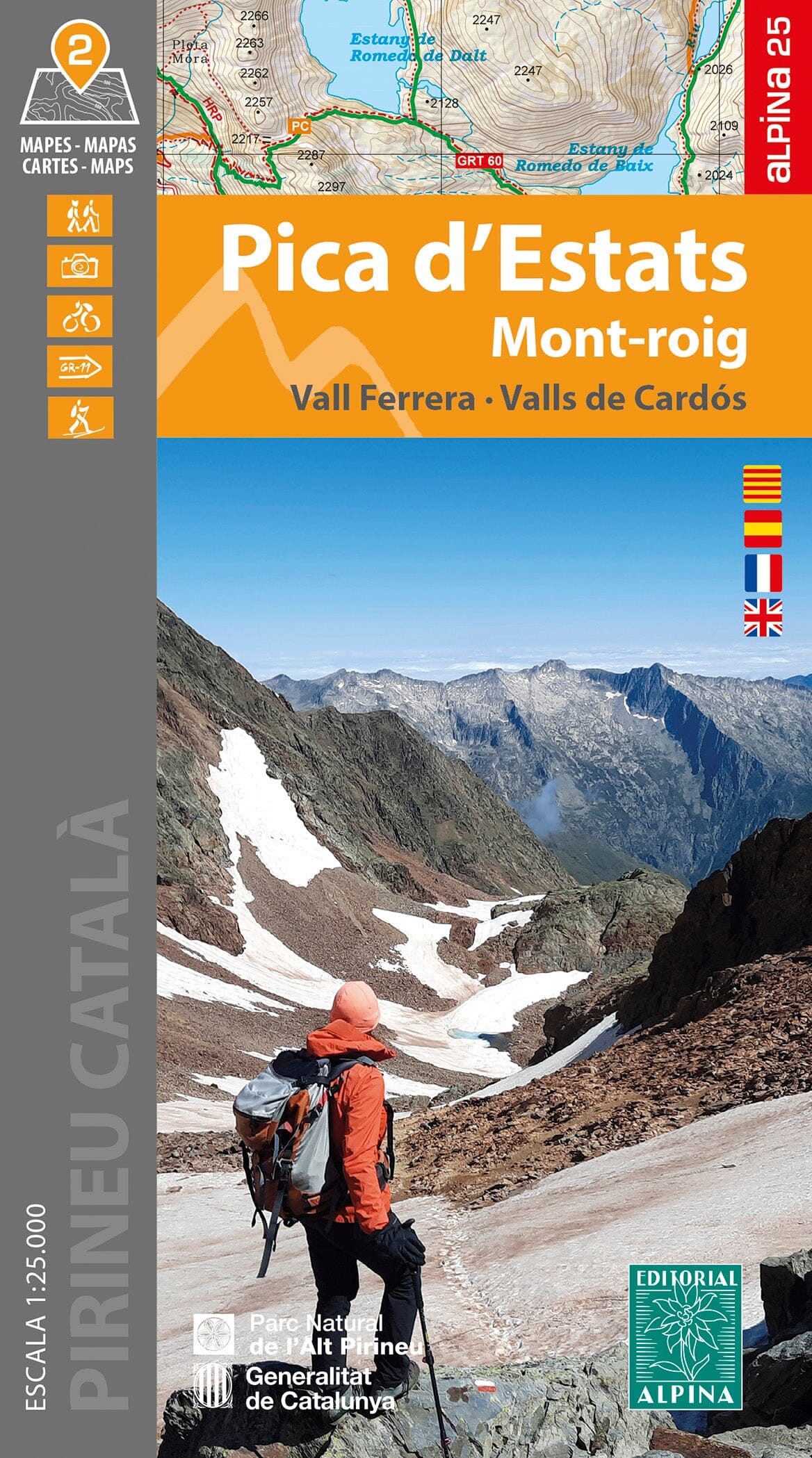 Lot de 2 cartes de randonnée - Pic d'Estats & Mont-Roig (Pyrénées catalanes) | Alpina carte de randonnée Editorial Alpina