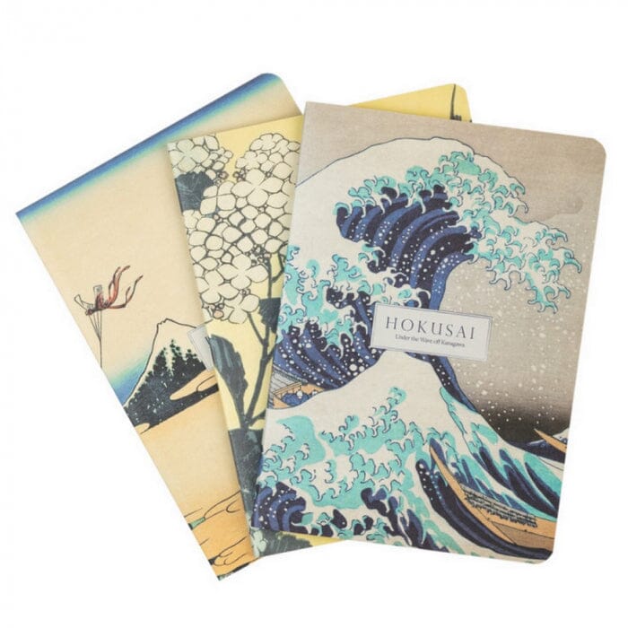 Lot de 3 carnets A6 Hokusai - 3 motifs assortis carnet de voyage Hokusai 