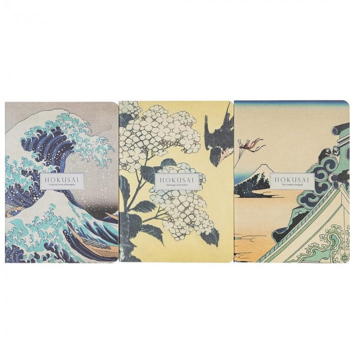 Lot de 3 carnets A6 Hokusai - 3 motifs assortis carnet de voyage Hokusai 