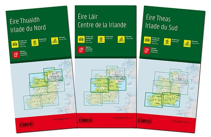 Lot de 3 cartes détaillées - Irlande | Freytag & Berndt carte routière Freytag & Berndt