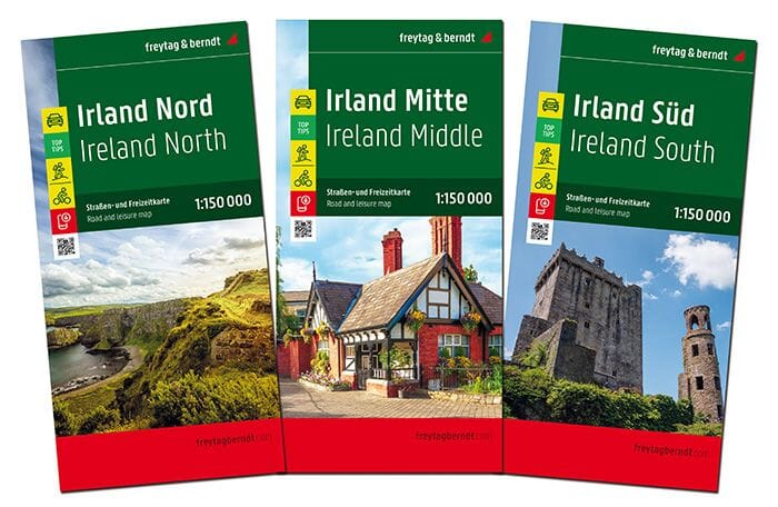 Lot de 3 cartes détaillées - Irlande | Freytag & Berndt carte routière Freytag & Berndt