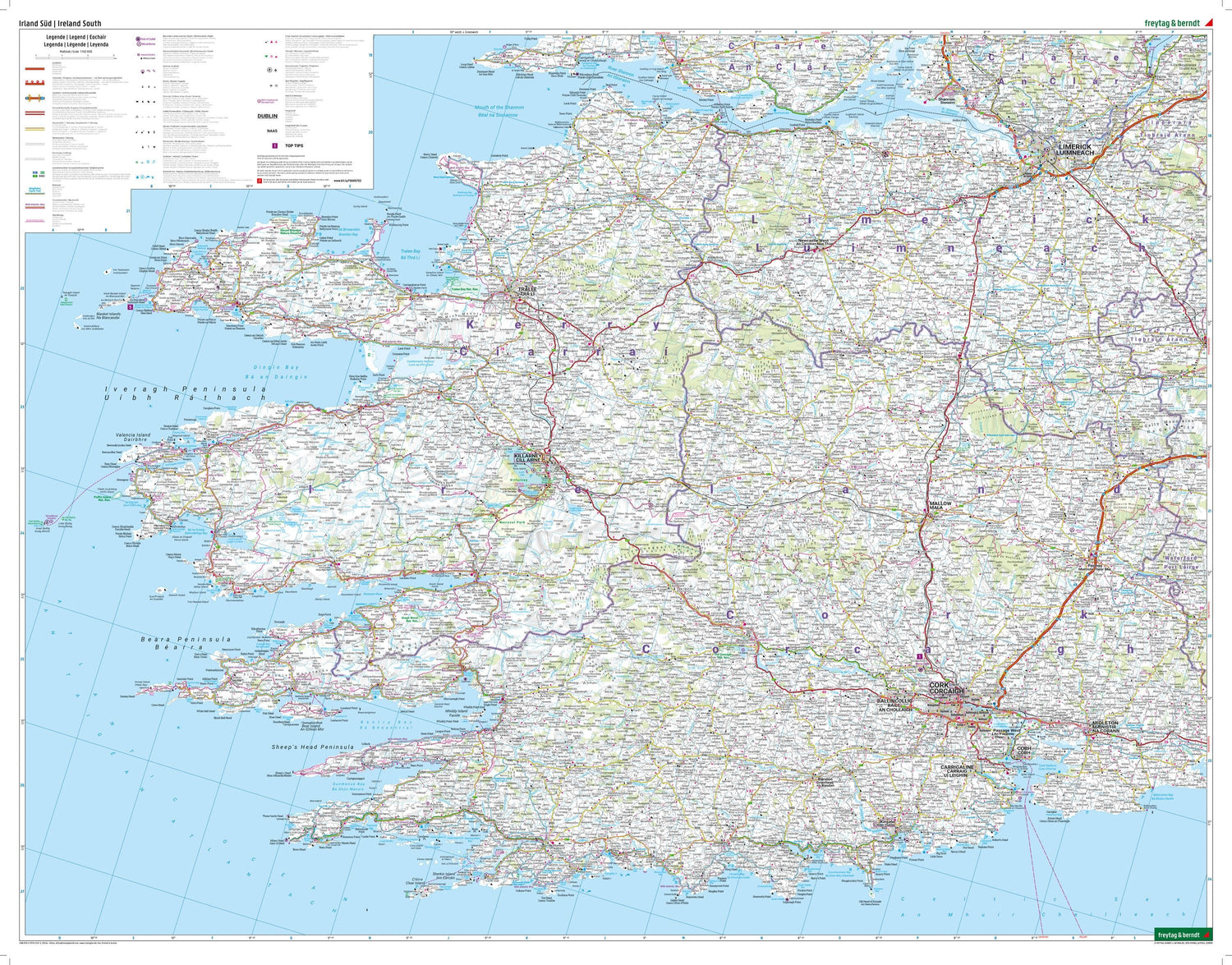 Lot de 3 cartes détaillées - Irlande | Freytag & Berndt carte routière Freytag & Berndt 
