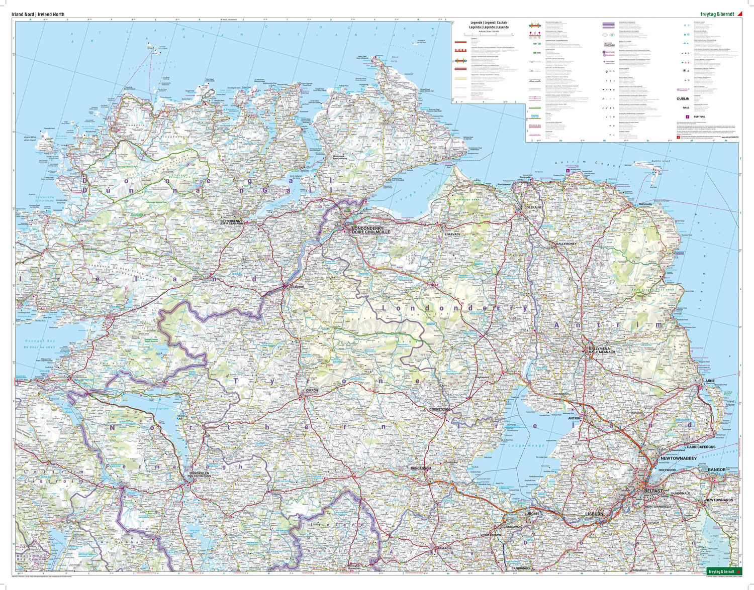 Lot de 3 cartes détaillées - Irlande | Freytag & Berndt carte routière Freytag & Berndt 