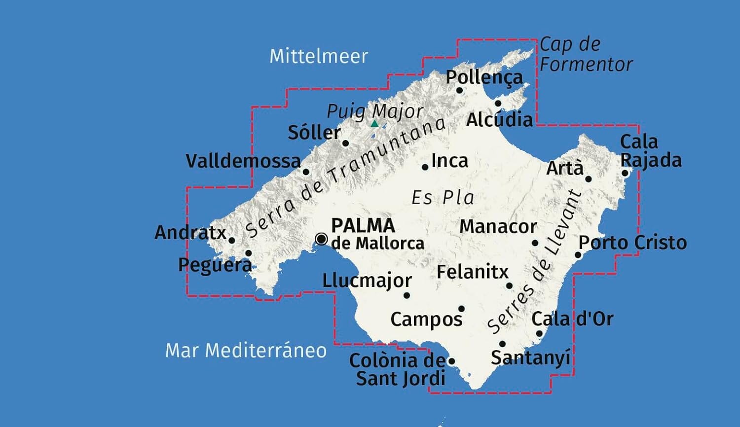 Lot de 4 cartes de randonnées n° 2230 - Majorque (îles Baléares) | Kompass carte de randonnée Kompass