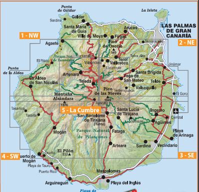 Lot de 5 cartes de randonnée - Grande Canarie | Alpina carte de randonnée Editorial Alpina