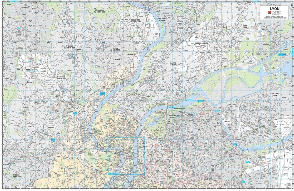 Lyon - Plan de ville grand format | Blay Foldex carte pliée Blay Foldex 