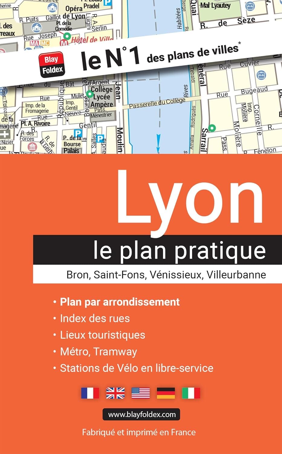 Lyon – Plan de ville pratique 2025 | Blay Foldex plan de ville Blay Foldex 