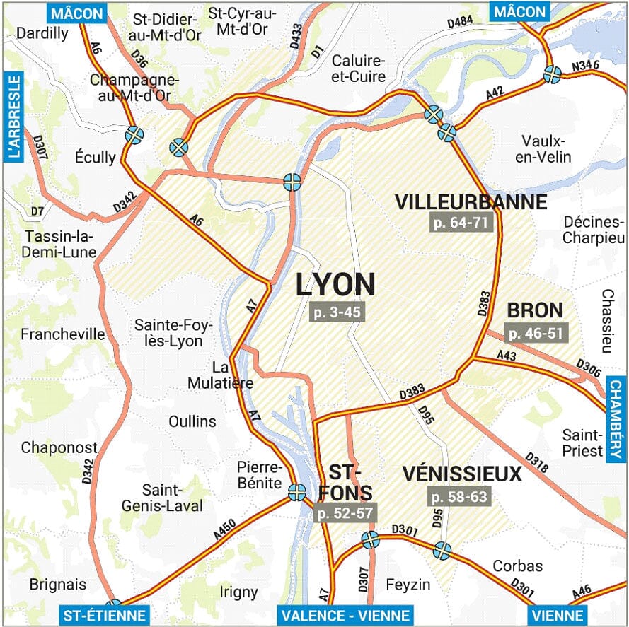 Lyon – Plan de ville pratique | Blay Foldex plan de ville Blay Foldex