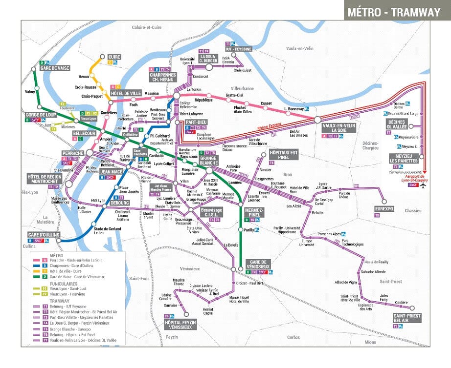 Lyon – Plan de ville pratique | Blay Foldex carte pliée Blay Foldex 
