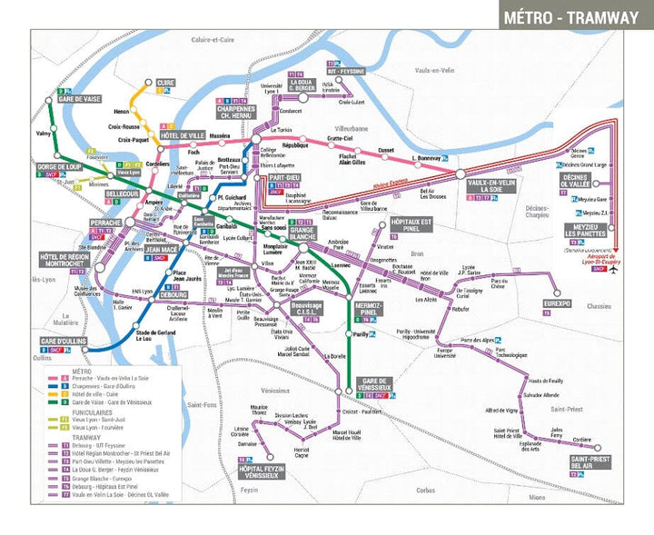 Lyon – Plan de ville pratique | Blay Foldex carte pliée Blay Foldex 