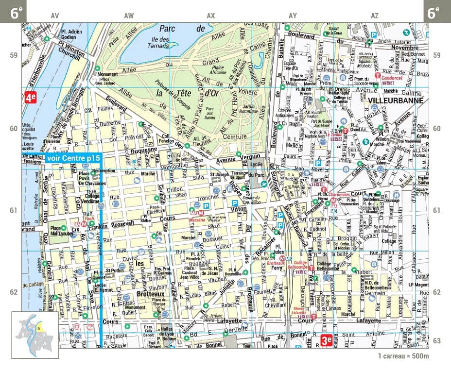 Lyon – Plan de ville pratique | Blay Foldex carte pliée Blay Foldex 