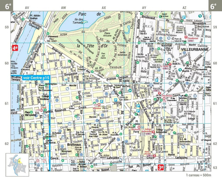 Lyon – Plan de ville pratique | Blay Foldex carte pliée Blay Foldex 