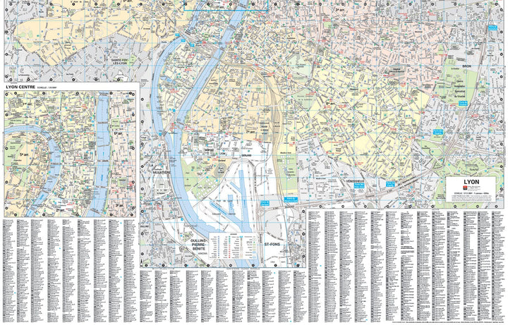 Lyon, Rhône - Plan de ville "pocket" | Blay Foldex carte pliée Blay Foldex 