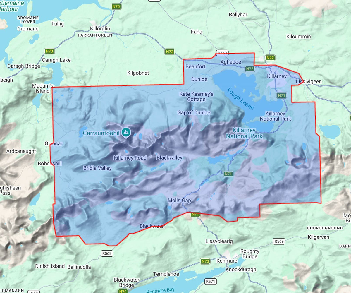 Macgillycuddy’s Reeks XT30 | Harvey Maps - Superwalker maps carte de randonnée Harvey Maps 